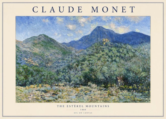 Monet The Estérel Mountains No5 - Poszter