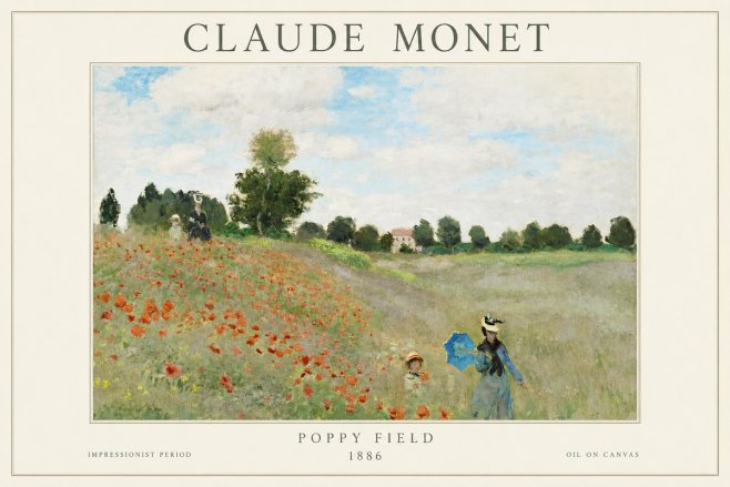 Monet Poppy Field No1 - Poszter