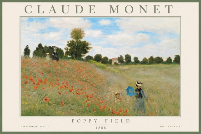 Monet Poppy Field No5 - Poszter