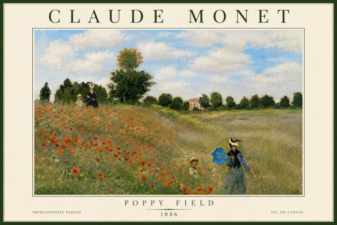 Monet Poppy Field No6 - Poszter