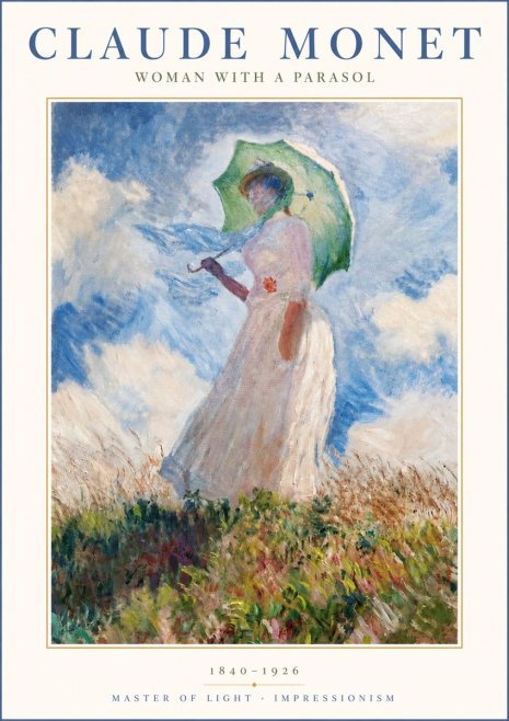 Monet Woman with a Parasol No3 - Poszter