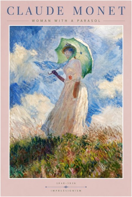 Monet Woman with a Parasol No5 - Poszter
