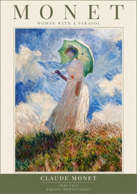 Monet Woman with a Parasol No6 - Poszter