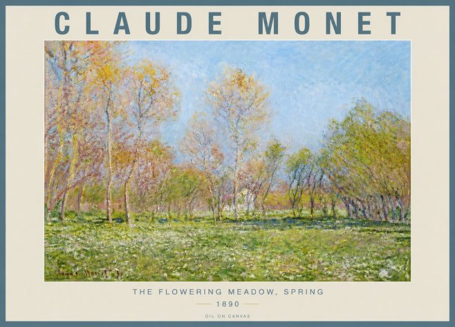 Monet The Flowering Meadow, Spring No5 - Poszter