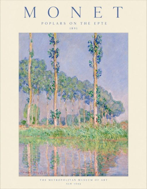 Monet Poplars on the Epte No1 - Poszter