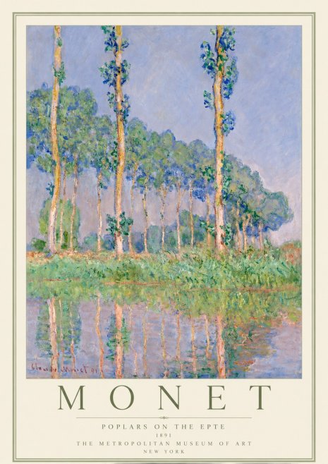 Monet Poplars on the Epte No2 - Poszter