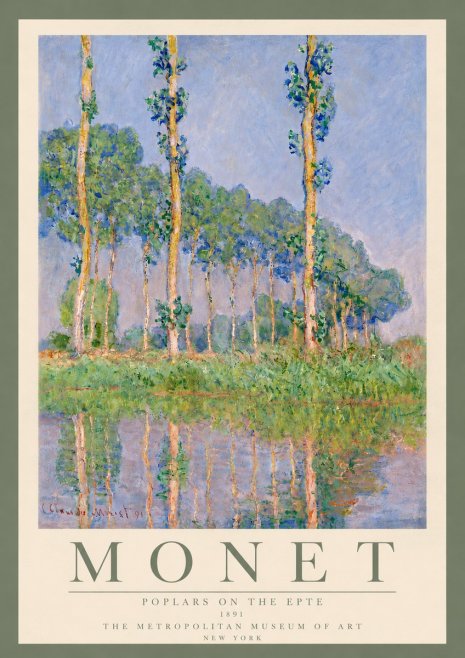 Monet Poplars on the Epte No6 - Poszter