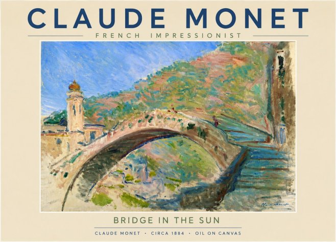 Monet Bridge in the Sun No4 - Poszter