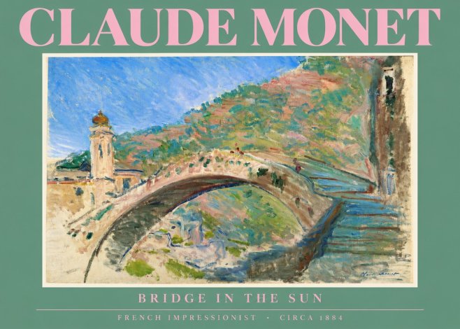 Monet Bridge in the Sun No5 - Poszter