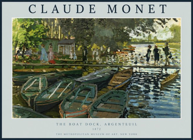 Monet The Boat Dock, Argenteuil No2 - Poszter