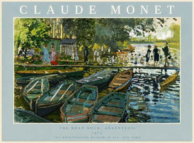 Monet The Boat Dock, Argenteuil No5 - Poszter
