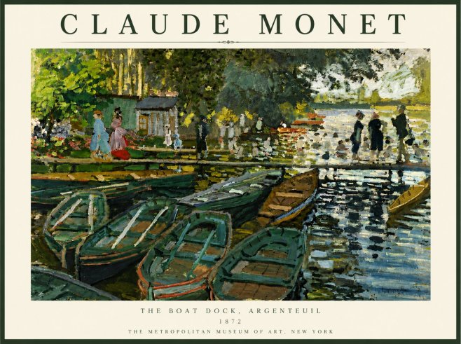 Monet The Boat Dock, Argenteuil No6 - Poszter