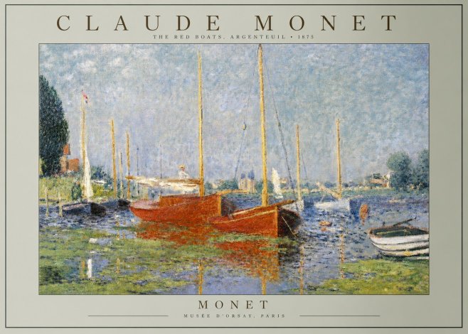 Monet The Red Boats, Argenteuil No2 - Poszter