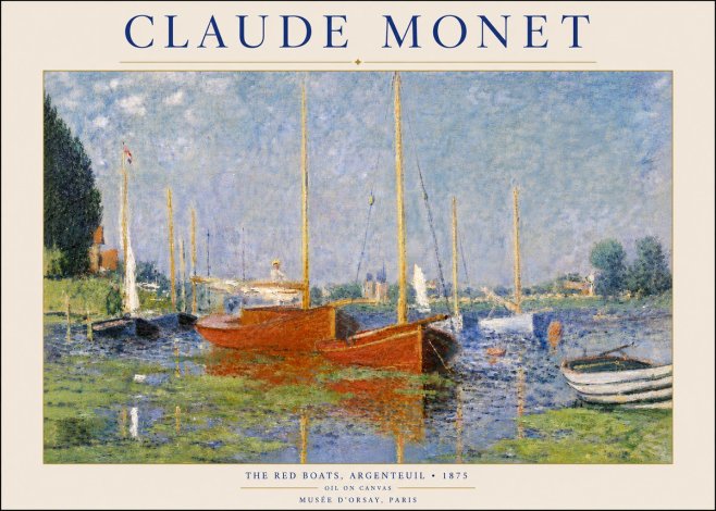 Monet The Red Boats, Argenteuil No4 - Poszter