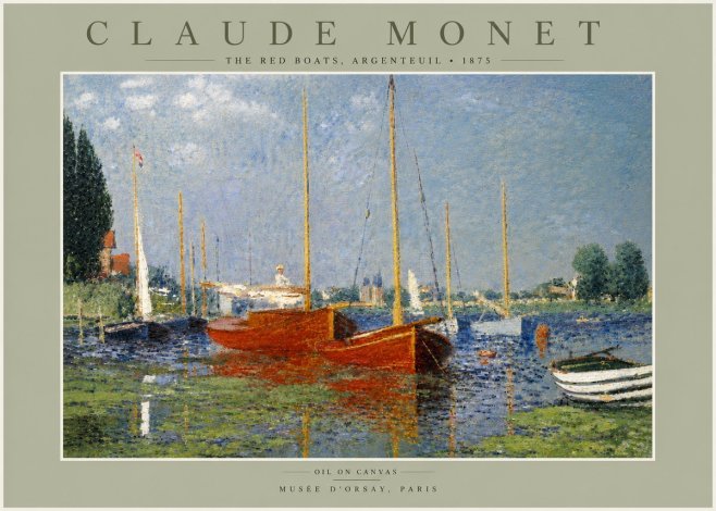 Monet The Red Boats, Argenteuil No6 - Poszter