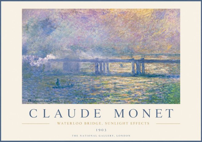 Monet Waterloo Bridge, Sunlight Effects No3 - Poszter