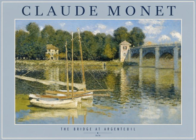 Monet The Bridge at Argenteuil III No2 - Poszter