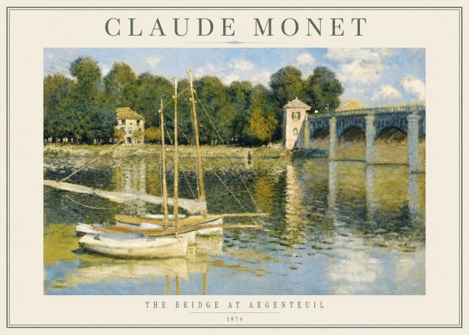 Monet The Bridge at Argenteuil III No3 - Poszter