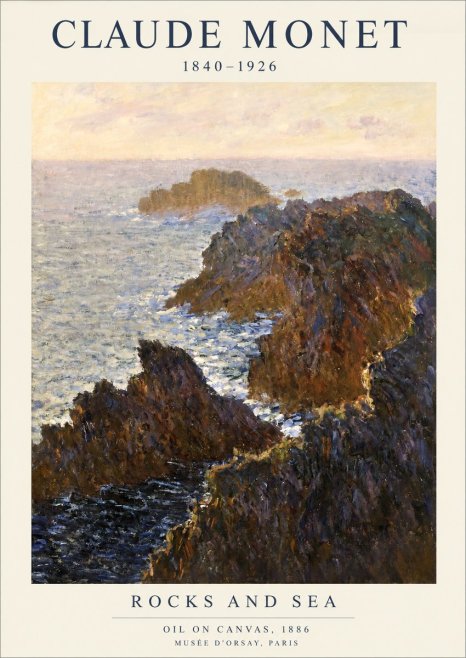 Monet Rocks and Sea No1 - Poszter
