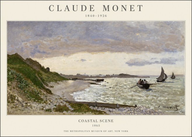 Monet Coastal Scene No1 - Poszter