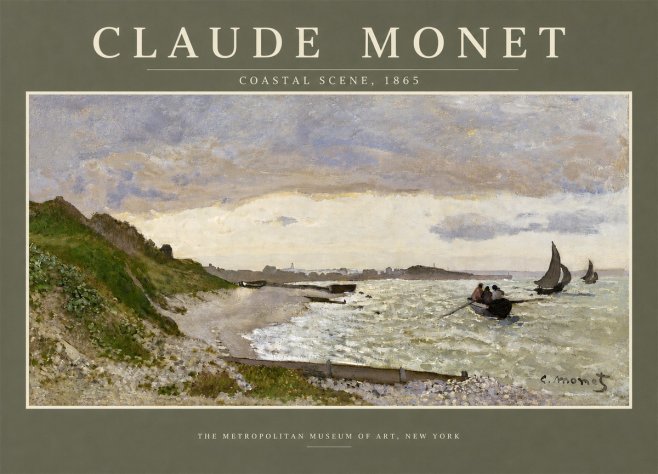 Monet Coastal Scene No4 - Poszter