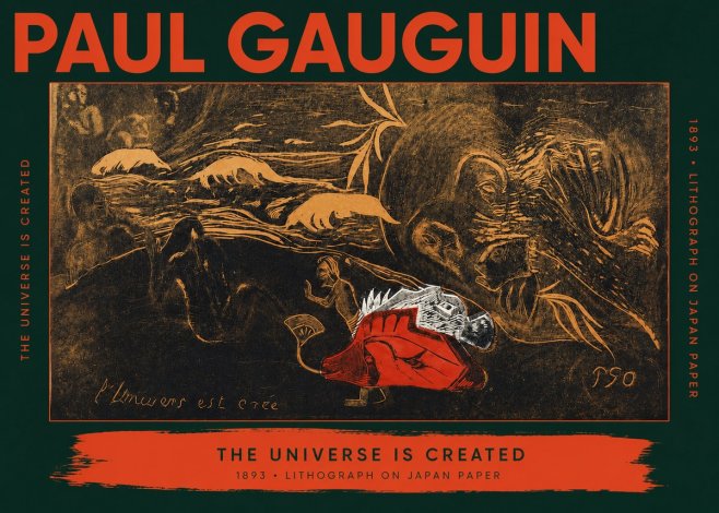 Paul Gauguin The Universe Is Created III No2 - Poszter