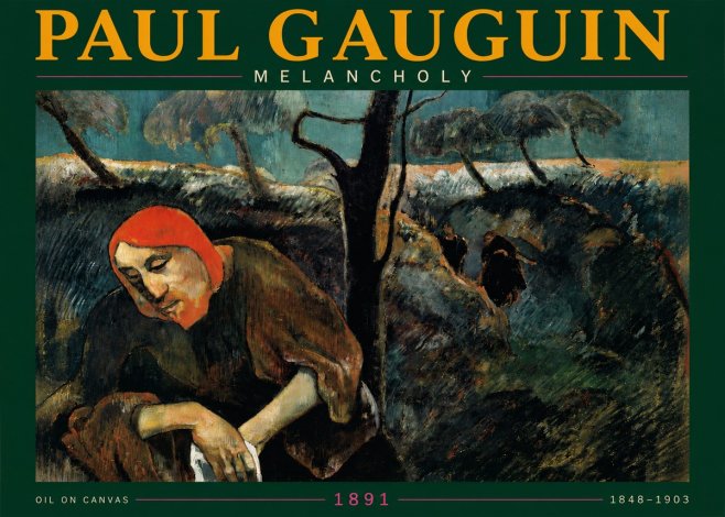 Paul Gauguin Melancholy No3 - Poszter