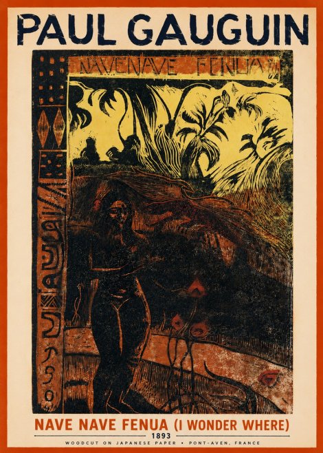 Paul Gauguin Nave Nave Fenua (I Wonder Where) No2 - Poszter