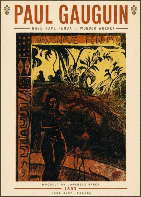 Paul Gauguin Nave Nave Fenua (I Wonder Where) No4 - Poszter