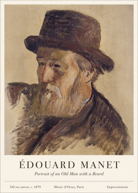 Édouard Manet Portrait of an Old Man with a Beard No1 - Poszter