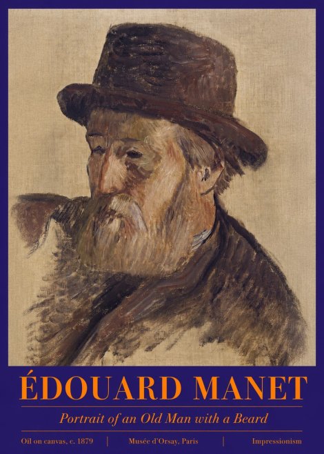 Édouard Manet Portrait of an Old Man with a Beard No2 - Poszter