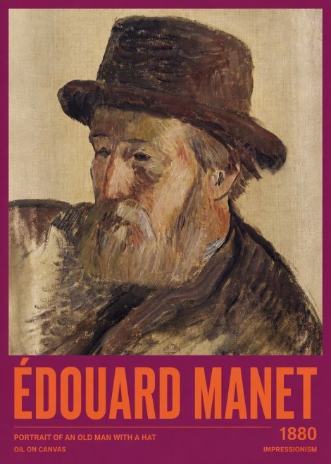 Édouard Manet Portrait of an Old Man with a Beard No6 - Poszter