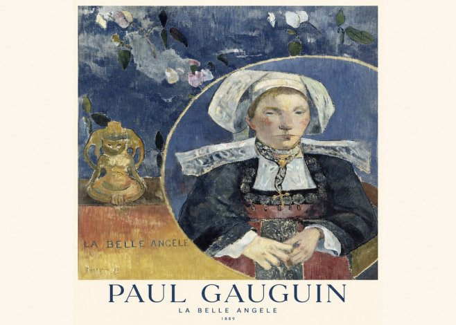 Paul Gauguin La Belle Angele No1 - Poszter