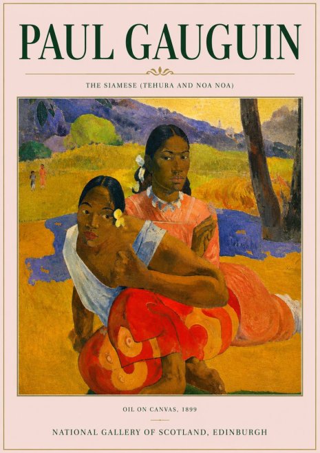 Paul Gauguin The Siamese (Tehura and Noa Noa) No3 - Poszter