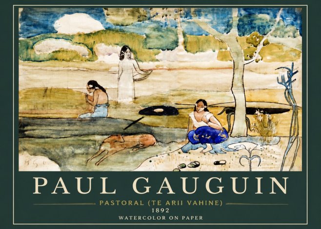 Paul Gauguin Pastoral (Te Arii Vahine) No3 - Poszter