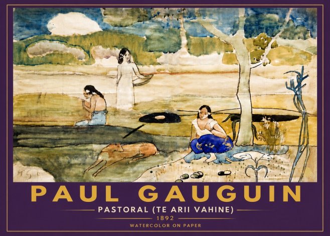 Paul Gauguin Pastoral (Te Arii Vahine) No6 - Poszter