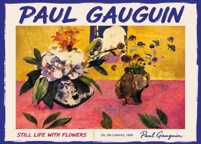 Paul Gauguin Still Life with Flowers No6 - Poszter