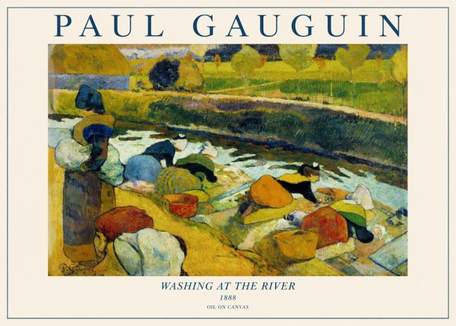 Paul Gauguin Washing at the River No1 - Poszter