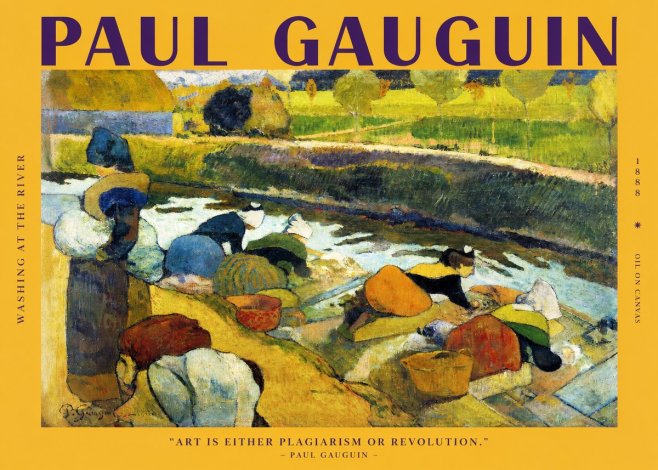 Paul Gauguin Washing at the River No2 - Poszter