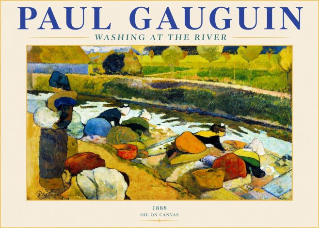 Paul Gauguin Washing at the River No4 - Poszter