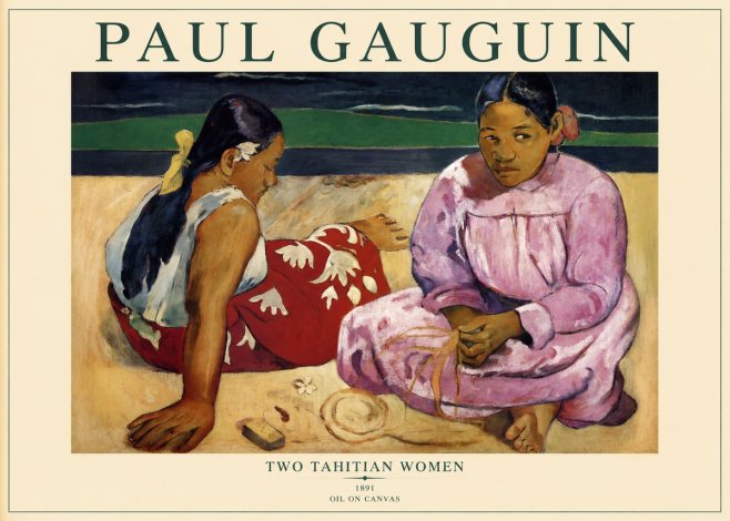 Paul Gauguin Two Tahitian Women III No1 - Poszter