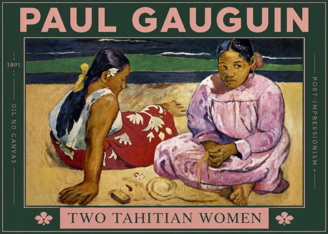 Paul Gauguin Two Tahitian Women III No3 - Poszter