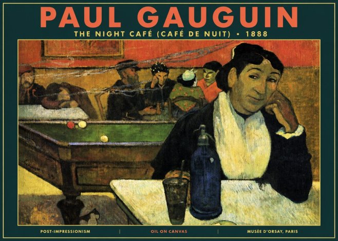 Paul Gauguin The Night Café (Café De Nuit) No2 - Poszter