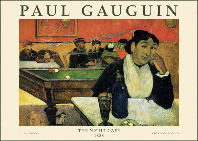 Paul Gauguin The Night Café (Café De Nuit) No6 - Poszter