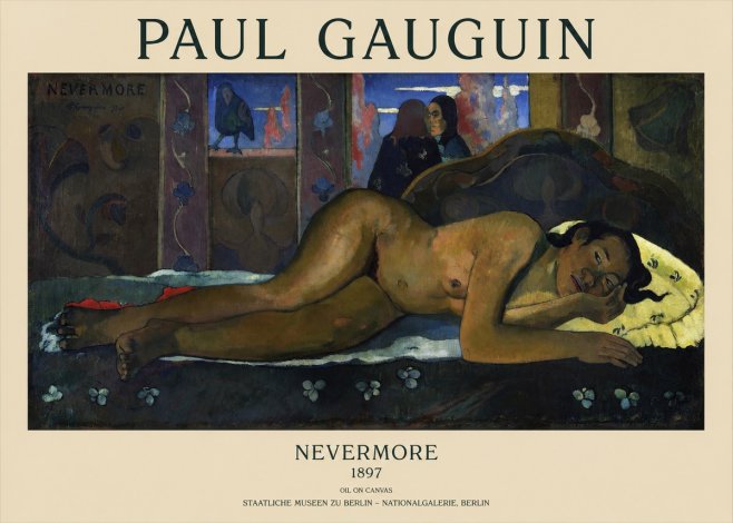 Paul Gauguin Nevermore No3 - Poszter