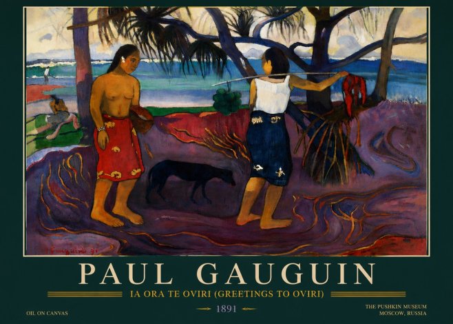 Paul Gauguin Ia Ora Na Te Ovari (I Raro Te Oviri) No5 - Poszter
