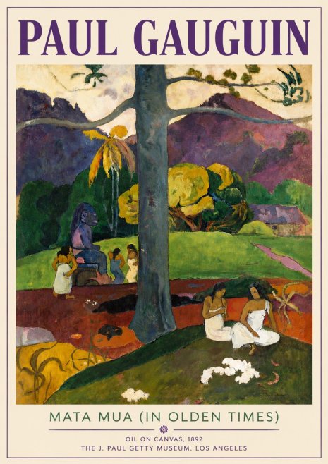 Paul Gauguin Mata Mua (in Olden Times) No6 - Poszter