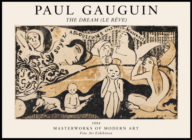 Paul Gauguin The Dream (Le Rêve) No1 - Poszter