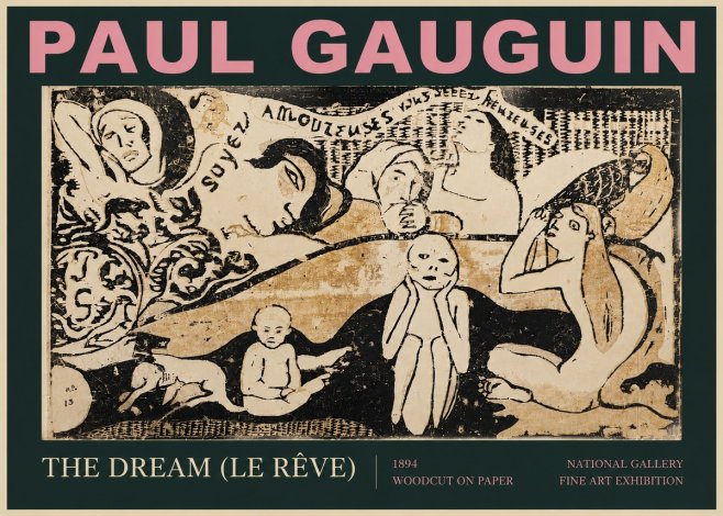 Paul Gauguin The Dream (Le Rêve) No4 - Poszter