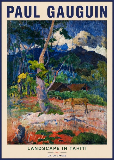 Paul Gauguin Landscape in Tahiti III No3 - Poszter